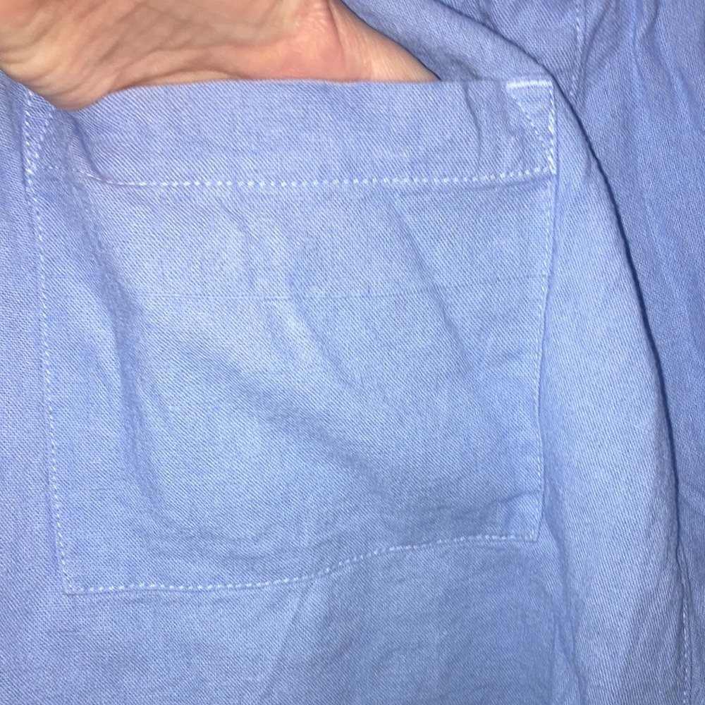 GAP Women's Light Blue Linen Shorts - Picture 6 of 9